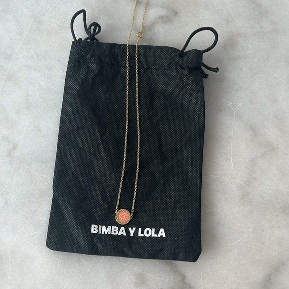 BIMBA Y LOLA Logo Crystals Chain Necklace | Love Collection Bimba Y Lola Coral - Picture 7 of 14